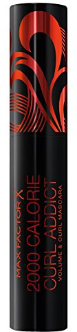 Max Factor 2 Calorie Curl Addict Mascara mit gebogenem Pinsel, Volumen und Locken in einem, schwarz/braun, 11 ml