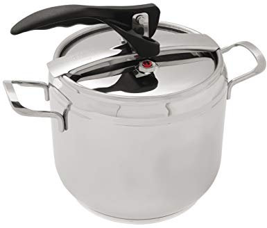 Royal Norfolk Pentola a Pressione 5 Litri in Acciaio Inox con Triplo Fondo, Adatta a Induzione e Tutti i Fuochi, Coperchio Sicurezza a 3 Valvole, Dispositivo Blocco Manico