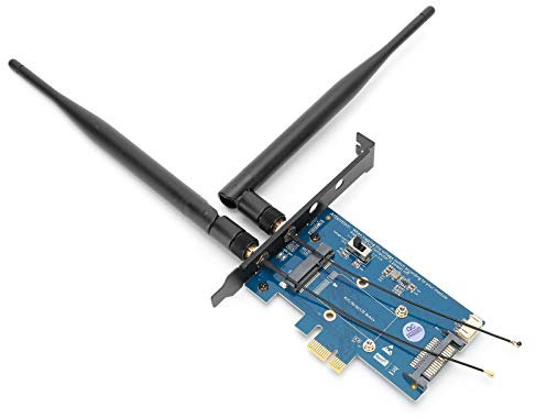 Adattatore wireless Dual Band, con supporto per scheda SIM Mini PCI-E a PCI-E 1X Periferica di rete, supporto interfaccia USB di scheda Mini PCI-E