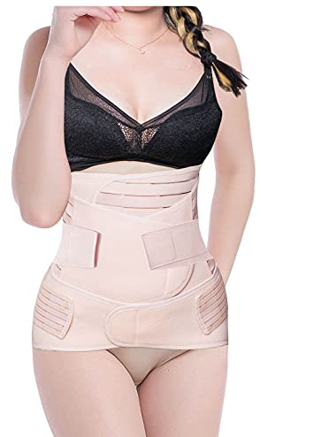 SHYL~JIER postpartum magsjal 3 i 1 post Partum stöd återhämtning – mage/midja/bäckenbälte för kvinnor kroppsformare mage bandit midja formkläder gördel.., BEIgE, XL