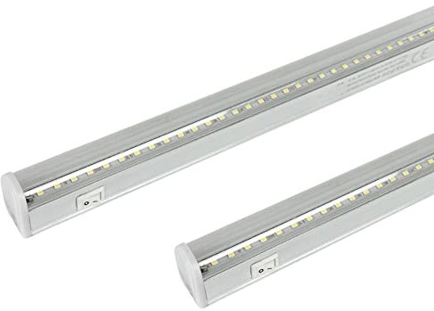 AOMEX 2X Luce sottopensile cucina 30CM 8W luce bianca naturale 4000K 800 Lumen Lampada sottopensile Barra led per Cucina,Bagno,Armadio,Specchio IP20 (Naturale-4000K, 2 Pack)