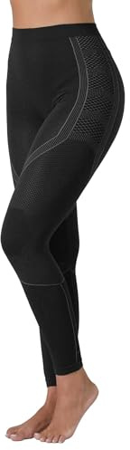 Risalti Thermounterhose Damen Lang Energy – Thermounterwäsche Für Damen Ohne Nähte Und Etiketten, Atmungsaktive Funktionsunterwäsche, Winter Leggings Zum Ski, Wandern, Laufen – Made In Italy