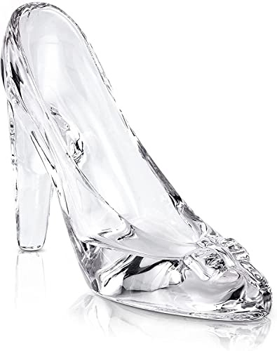 Zapatos de cristal de Cenicienta de Cumpleaños de Cenicienta de Tacones Altos Zapatos de Boda Decoración Fiesta para Niños Niñas Mujeres Novia, , Medium