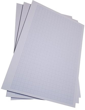 Millimeterpapier, Millimeterpapierblock, Aufmassblock, DIN A4, 80 g/m2, 50 Blatt, 1 mm Raster, blau