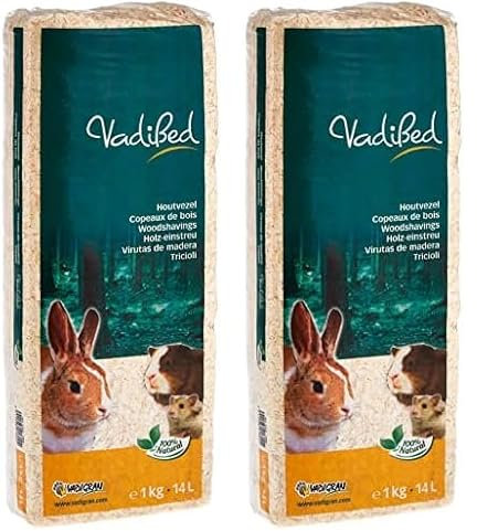 Vadigran Vadibed Copeaux de Bois pour Petit Animal 14 L 1 kg (Lot de 2)