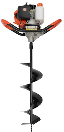 Trivella a benzina da 52 cc, per recinzioni postali e 1 punta da terra Extns con 468 bit elettrico 1460 W, 6500 – 8500 giri/min, singolo, raffreddamento ad aria, 2 tempi, in case, cantieri