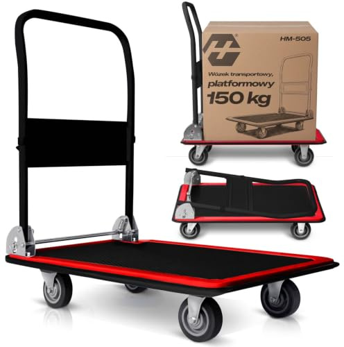 Humberg Transport trolley - foldable - up to 150 kg - platform trolley with non-slip coating - trolley