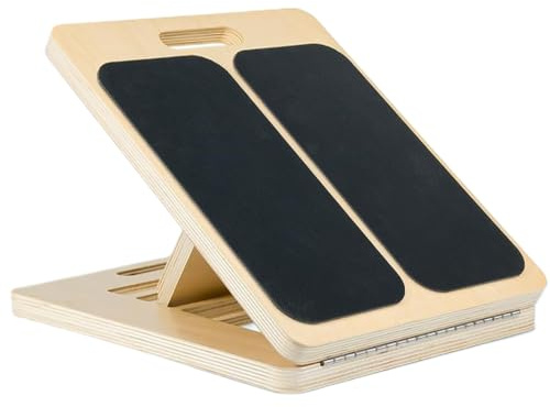 Slant Board for Calf Stretching, Slant Board Calf Stretcher, Wooden Adjustable Incline Boards, Portable Foldable Wooden Tilt Plate, Non Slip Muscle Ankle Stretcher, for Fitness Home Gym