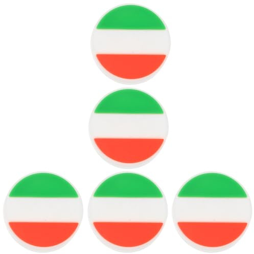 ifundom Lot de 5 Amortisseurs de Vibrations pour Tennis en Silicone, Décor Drapeau Irlande, Accessoires Légers et Compacts pour Raquettes de Tennis, des Chocs Lors de Matchs Sportifs