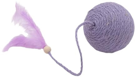 ZGUZMCMK Palla per Gatti Interattiva, Graffiante, Mobile per Gatti da Interno, Gioco Esercizio E Divertimento, Tiragraffi Decorativo, Viola