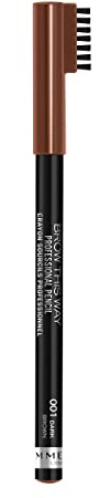 Rimmel Crayon à sourcils professionnel avec peigne n° 001 - Marron foncé