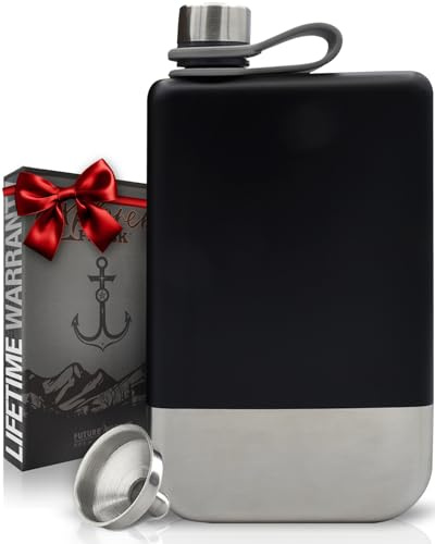 Hip Flask for Liquor - 304 Stainless Steel - Leakproof and Rustproof Drinking Flask for Whiskey Alcohol or Bourbon flask for Men or Women(8 ounce, Includes Funnel)