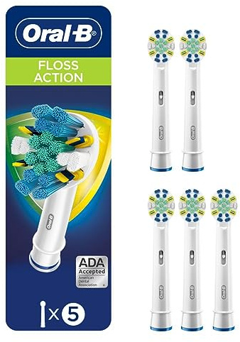 Oral-B FlossAction Electric Toothbrush Replacement Brush Heads Refills, 5 Count
