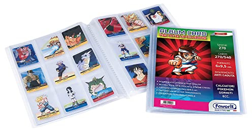 Favorit Álbum de fotos con 30 sobres de 6,5 x 9,5 cm, 9 bolsillos para sobres, 270 fundas, capacidad de 540 tarjetas, inserción lateral, bolsillo liso en la parte frontal de la cubierta personalizable