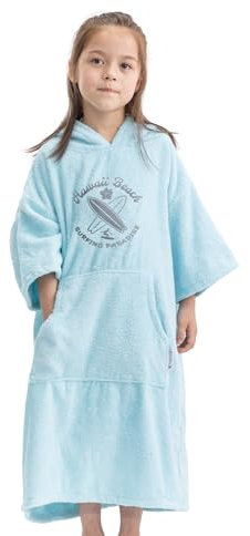 HOMELEVEL Badeponcho für Kinder und Teenager - Poncho Handtuch für Strand Schwimmbad - Surfponcho mit Kapuze - Bademantel für Jungen und Mädchen