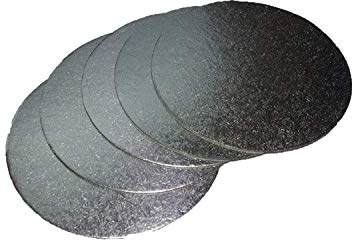 Lot de 5 planches à gâteau rondes à bords découpés (17,8 cm)