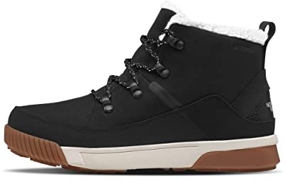 The North Face Women's Sierra Mid Lace Insulated Waterproof Boots Leather Upper & Rubber Outsole, TNF Black/Gardenia White, 7