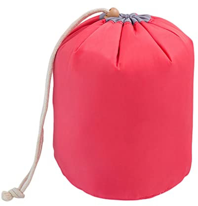 MOGSA Sac à cosmétiques en forme de seau avec cordon de serrage - Rouge