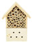 Seaside No.64 - kleines Insektenhotel aus Naturholz mit farbigem Dach - Nisthilfe für Krabbler in liebevoller Handarbeit gefertigt - zum Aufhängen am Balkon, im Garten (Natur = 13,5 x 18 x 7,5 cm)