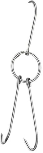 Accessorio ganci per anatra macellaio lavorazione della carne essiccazione gancio per affumicatura gancio per appendere in acciaio inossidabile gancio per griglia compatibile con asciugatura cottura b