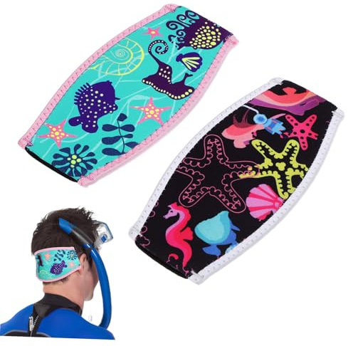 NULYLU Schwimmbrillen-gurtabdeckungen Tauchmasken-gurthüllen 2 Stück Hochwertige Neopren-Haare für Taucher