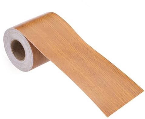 sourcing map Wood Grain Repair Tape, 2 Inch x 33 Feet Self Adhesive Wood Grain Tape Multi-Purpose Wallpaper Border Trim for Furniture Floors Windows Doors Tables Home DIY Projects, Honey Maple