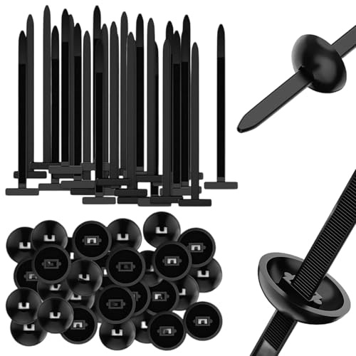 wlsvega 100 Piezas Unidades Bridas Para Cables - Cable Ties - Sujetacables de PláStico - con Cierre AutomáTico Y Clip, Resistente a Los Rayos uv, Ideal Para Reparaciones de AutomóViles