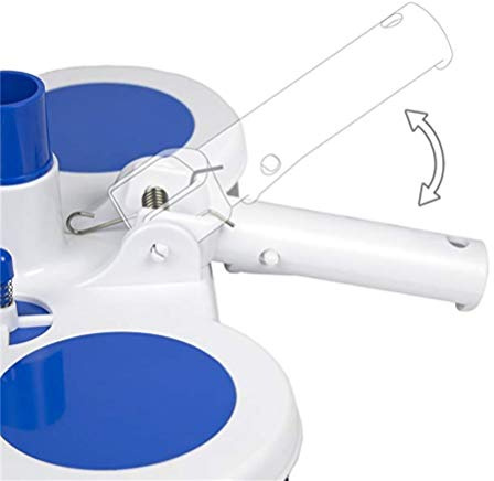 SEAFRONT Tête d'aspirateur de Piscine Lestée de 13 Pouces avec Poils en Nylon pour Le Nettoyage de la Piscine, Connexion Facile et flexibilité pour l'élimination des Feuilles et des Débris (Blue)