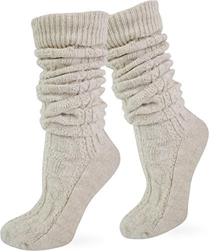 normani Original Trachtensocken Trachten Strümpfe Socken Natur Lang Farbe Natur Größe 43/46