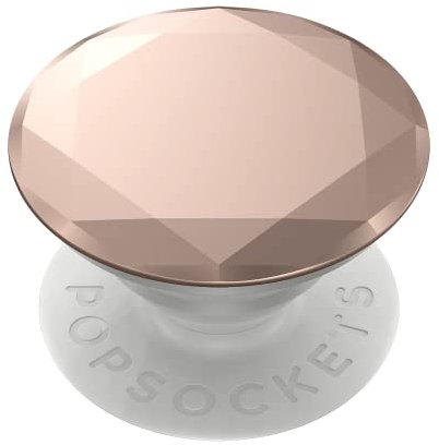 PopSockets PopGrip - Support et Grip pour Smartphone et Tablette avec un Top Interchangeable - Metallic Diamond Rose Gold