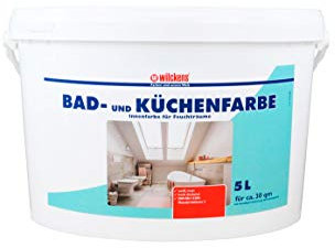 Wilckens Bathroom & Kitchen Paint 5 Litres Matt Interior Paint Emulsion Paint Renovation Wilckens Approx. 30 m² Wet Room Interior Plaster