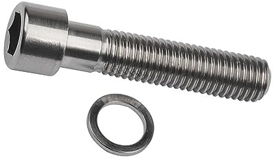 Yaruijia Perno de titanio M7 x 32 mm cabeza hexagonal cuadrada con arandela tornillos para modificación de bicicleta Fastener