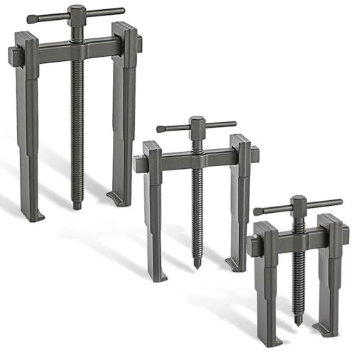 XIIW Two Jaw Gear Bearing Puller Ultra Thin Claws 3‘’ 4‘’ 6‘’ 20-85mm, 2 Arms Twin Legs Gear Puller Extractor Removal Hand Tool Kit for Wheel, Motorcycle, Car, Auto 1-3 Tons