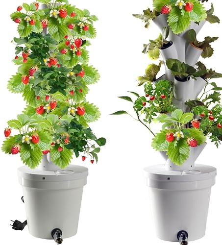 TORREEOLIANA Coltivazione Idroponica Orto Verticale Torre Idroponica Aeroponica DWC - NTF per ORTAGGI e FIORI. Compatto Espandibile. Kit completo. serie PANAREA modello FIVE BY TWENTY (5X20).