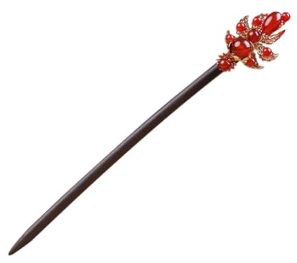 ARTSEWPLY Palillo para Cabello Vintage de Madera para Moño Adorno Cabeza Elegante para Mujer Accesorio Seguro y Decorativo para Fiestas y Ocasiones Formales