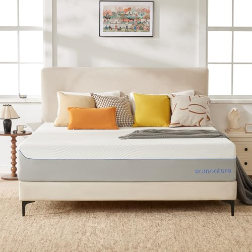 Somnature Full Mattress in a Box, 10 Inch Cooling Gel Memory Foam Mattress for Pressure Relief & Deep Sleep, Medium Firm with Motion Isolation, CertiPUR-US Certified, Fiberglass Free