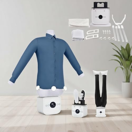 Automatic Ironing Machine, Upgraded Touched Hands-Free Automatic Ironing Machine,Steamer 360°Without Blind Spots Drying, 8 Minutes Quick Ironed Dry,One-Click Wrinkle Remover for Shirts, Shoes