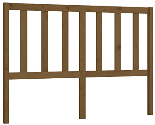 SooIarix Huvudgavel honungsbrun 156 x 4 x 100 cm massivt trä furu, väggpaneler självhäftande, väggkudde för säng, väggkudde barnrum, modern väggpanel, rustik väggpanel för sovrum