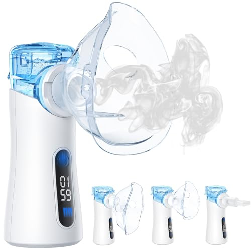 Nébuliseur Ultrasonique Portable 85g | Enfants & Adultes | 2 Modes | Batterie 1h | Silencieux 30dB | Écran LED