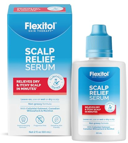 Flexitol Scalp Relief Serum for Itchy Scalp with 2% Colloidal Oatmeal, 2 Ounce, FSA Eligible