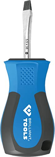 BRILLIANT TOOLS BT031031 Tournevis plat, 5,5 x 38 mm, forme courte [Powered by KS TOOLS]