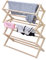 Klappbarer Wäscheständer aus Holz für Kinderzimmer und Babykleidung, stabil und handgefertigt (L (67 cm))