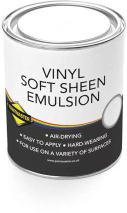Paintmaster Silk Emulsion: Ideal for Reflective Interior Walls - Medium to High Shine Finish (Vinyl Soft Sheen Emulsion - Black, 20L)