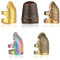 Jeffdad 5 Stück Fingerhut Nähen, Vintage Metall Fingerhut Einstellbare Fingerschutz Nähfingerhut Thimble Finger Protector Sewing Thimble Ring für DIY Nähwerkzeuge zum Nähen Stickerei Handarbeiten