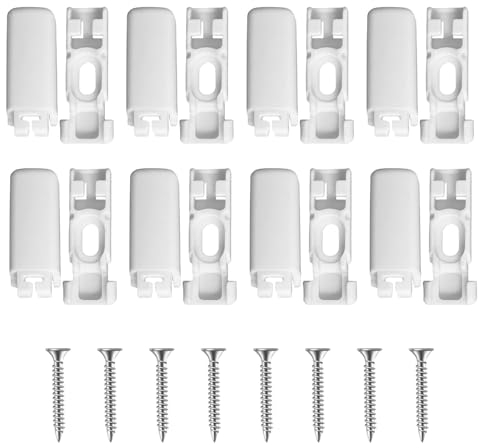 Mrltau 8 stück Spannschuhe für verspannte Plissee Hose, Plissee Klemmen, Plissee Klemmträger Zubehör Klemmfix Halterung, Plissee Ersatzteile Klemmträger Für Jalousien