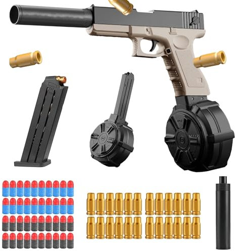 Pistola de Juguete,Pistola de Espuma Blaster,Pistola para Niños,Juguete Pistola,Juguete de Espuma Suave,para Niños Mayores de 14 Años para Jugar al Aire Libre