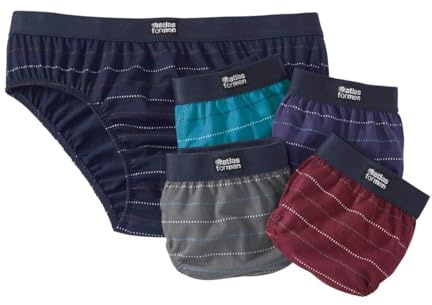 ATLAS FOR MEN - Lot de 5 Slips Jersey Coton Rayés - 4XL