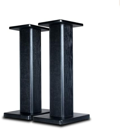 Supporti per altoparlanti in legno per Home Cinema HiFi da 23,6 pollici (60 cm) libreria e altoparlanti satellitari, 1 coppia di altoparlanti audio migliorati con venature del legno per home theater