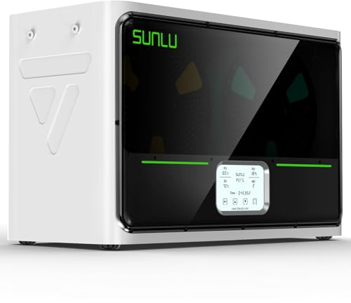 SUNLU Official Filament Dryer S4, 2026 Upgraded 3D Printer 4-Spool Filament Dehydrator, Auto Humidity Control/Fast Heating/Temperature Balance, Filaments Storage Box White