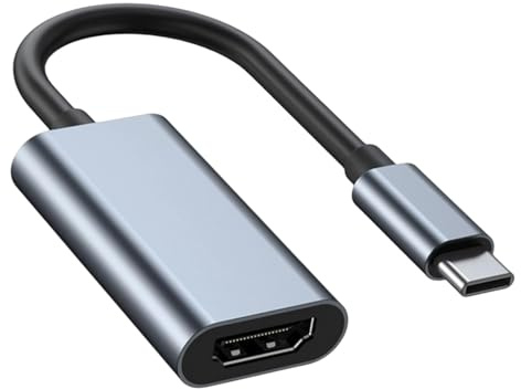 1PCS 4K Type-C to HDMI Adapter,USB C to HDMI Adapter,Compatible with MacBook Pro/Air,iPhone 16/15,Surface Book,Dell,Pixelbook,Samsung Galaxy & More